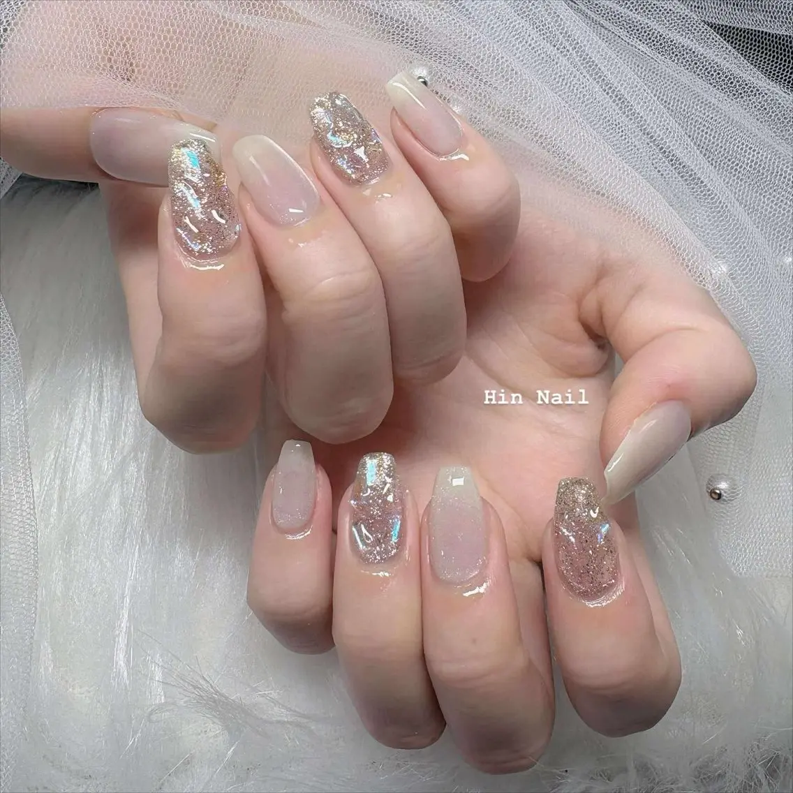 ネイル フットネイル フレンチネイル ジェルネイル グラデーション 韓国ネイル ハンドネイル HIN NAILのネイルデザイン