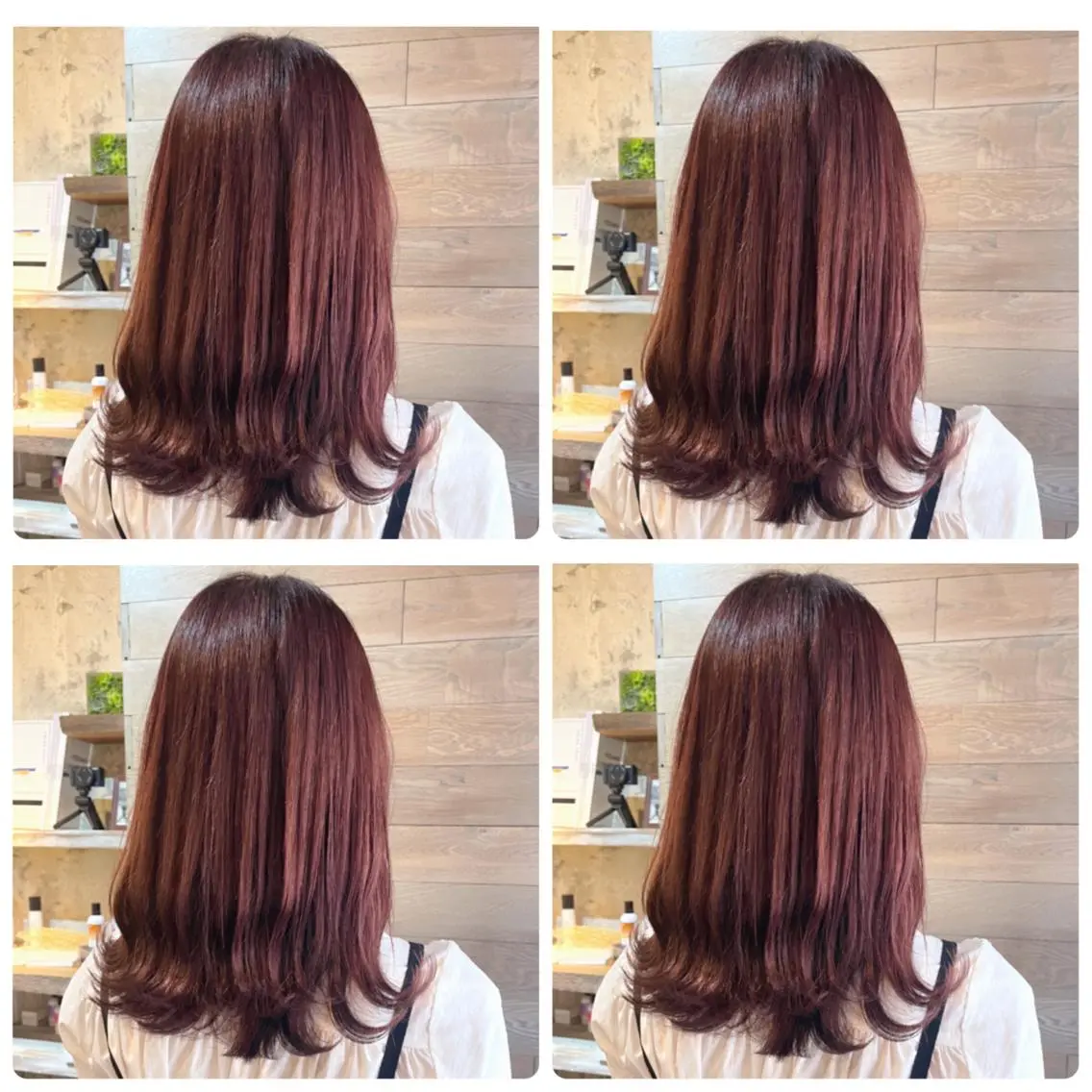 セミロング カラー バレイヤージュ ブラウンカラー ココアブラウン デザインカラー グラデーションカラー カット ヘアカラー トリートメント 京都大人女性ショート 徒歩1分/秋山のヘアスタイル