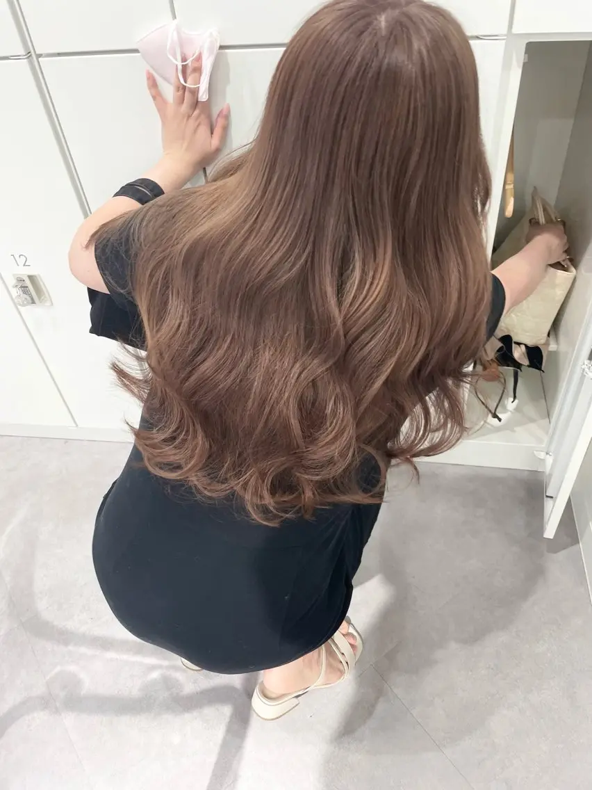 ロング カラー カット ヘアカラー トリートメント 韓国ハッシュカット/ 新宿/髪質改善/岡崎のヘアスタイル