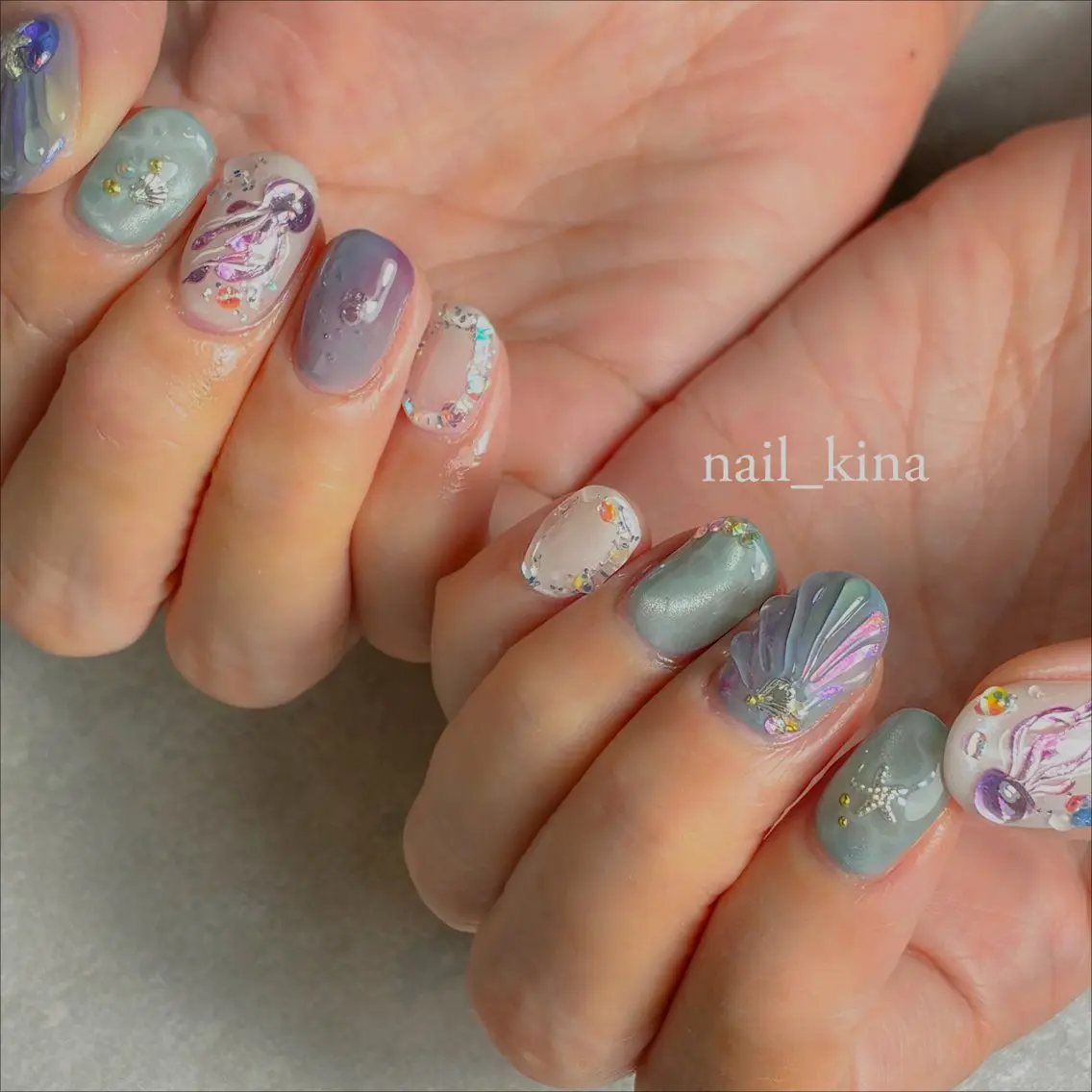 ネイル ワンカラーネイル ピンク 夏ネイル nail_ kinaのネイルデザイン