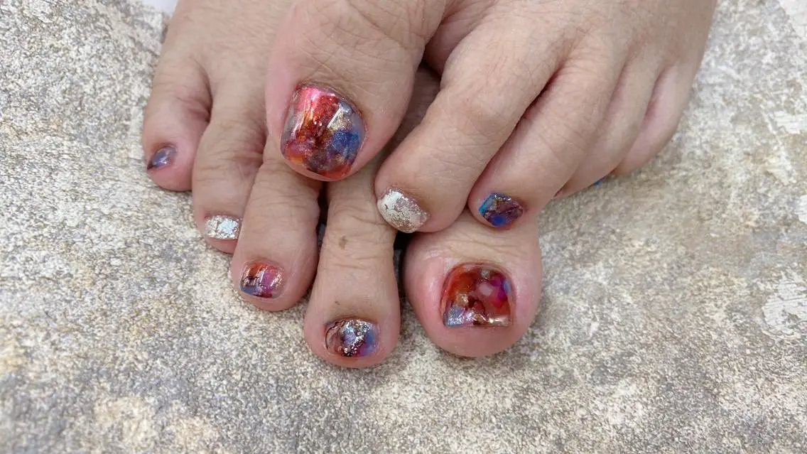ネイル フットネイル nailsalon ∞ ﾐｶﾅﾙ ∞のネイルデザイン