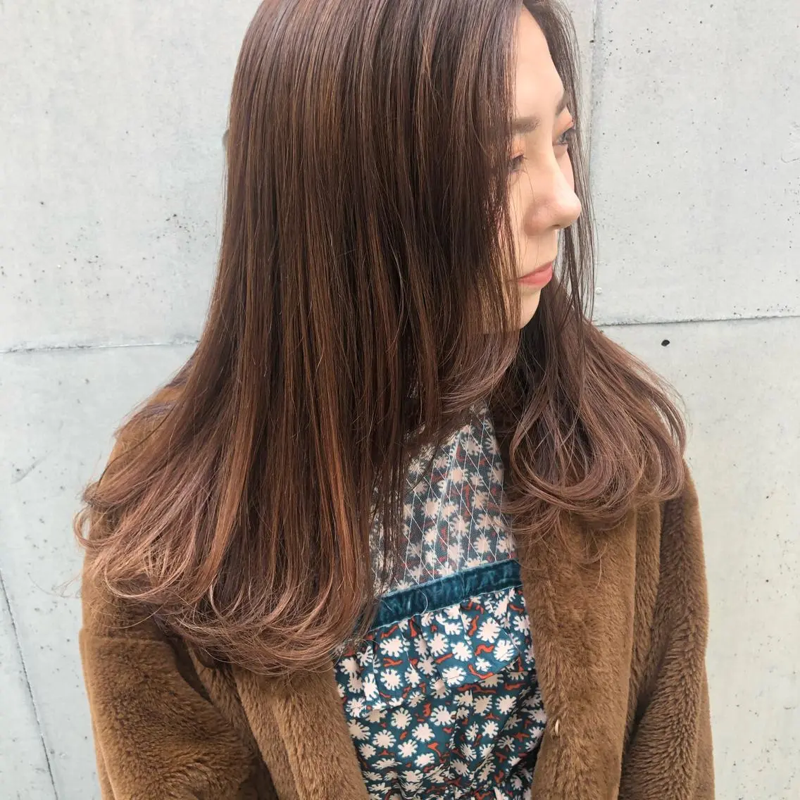 ミディアム カラー ヘアカラー トリートメント kasumi/渋谷/ パーマのヘアスタイル