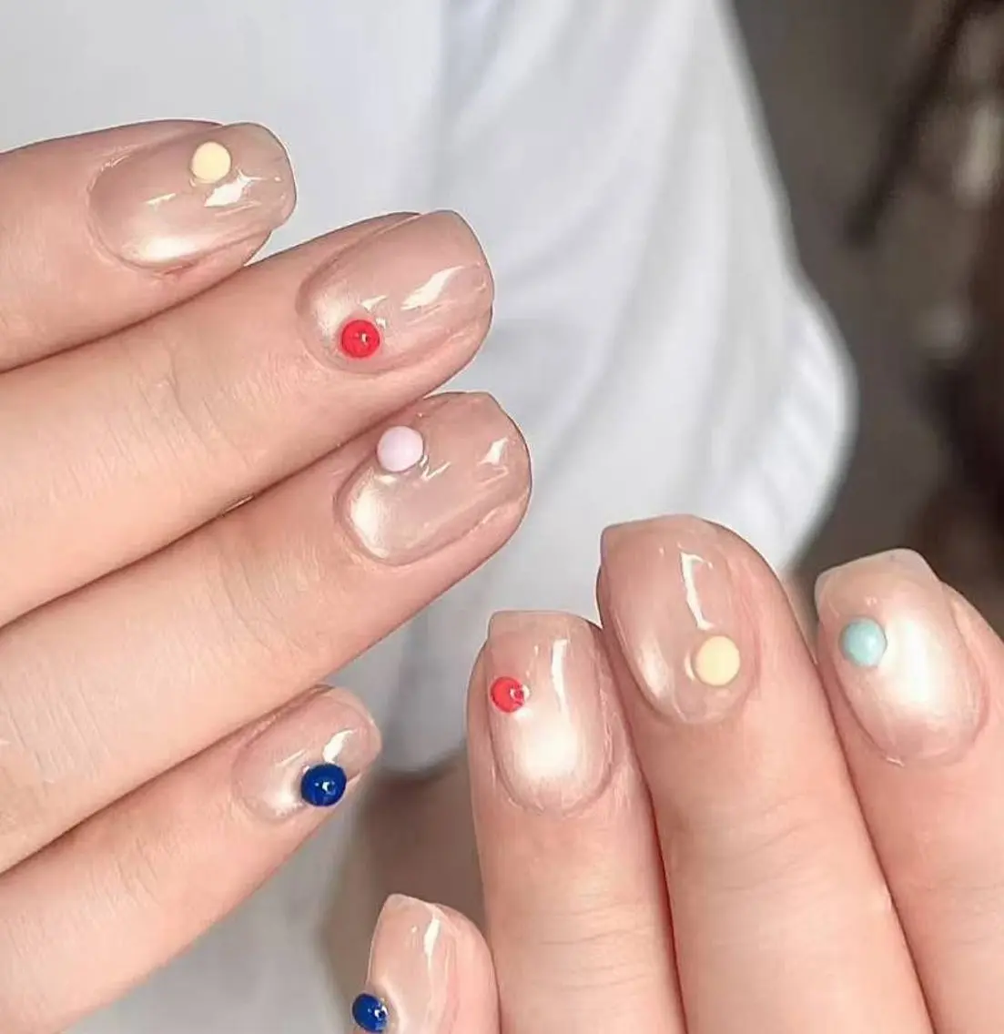 ネイル オーロラネイル フラワーネイル フットネイル フレンチネイル ジェルネイル ハンドネイル BabyYouMi nailのネイルデザイン