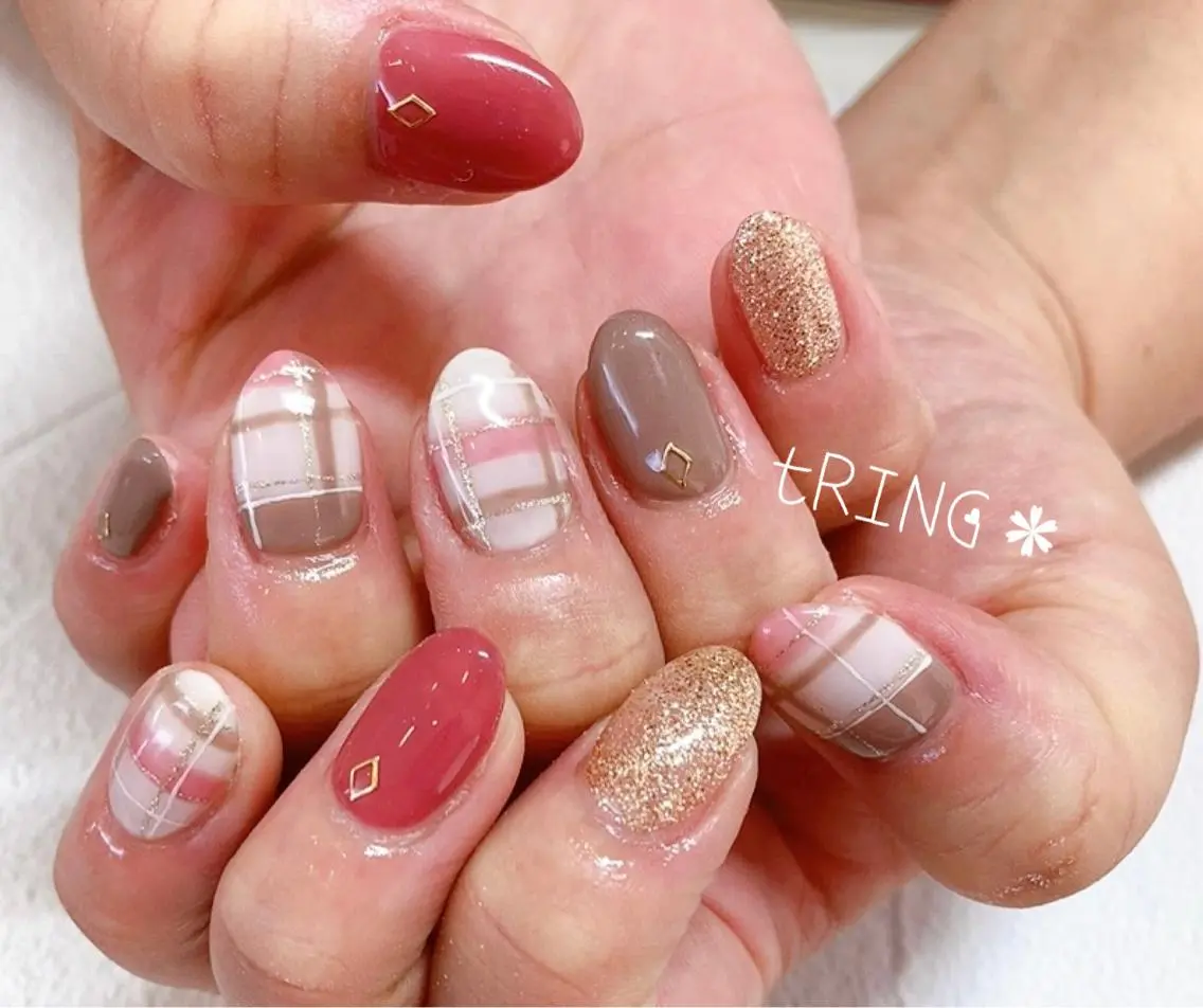 ネイル ハンドネイル tRING＊ しいの木台のネイルデザイン