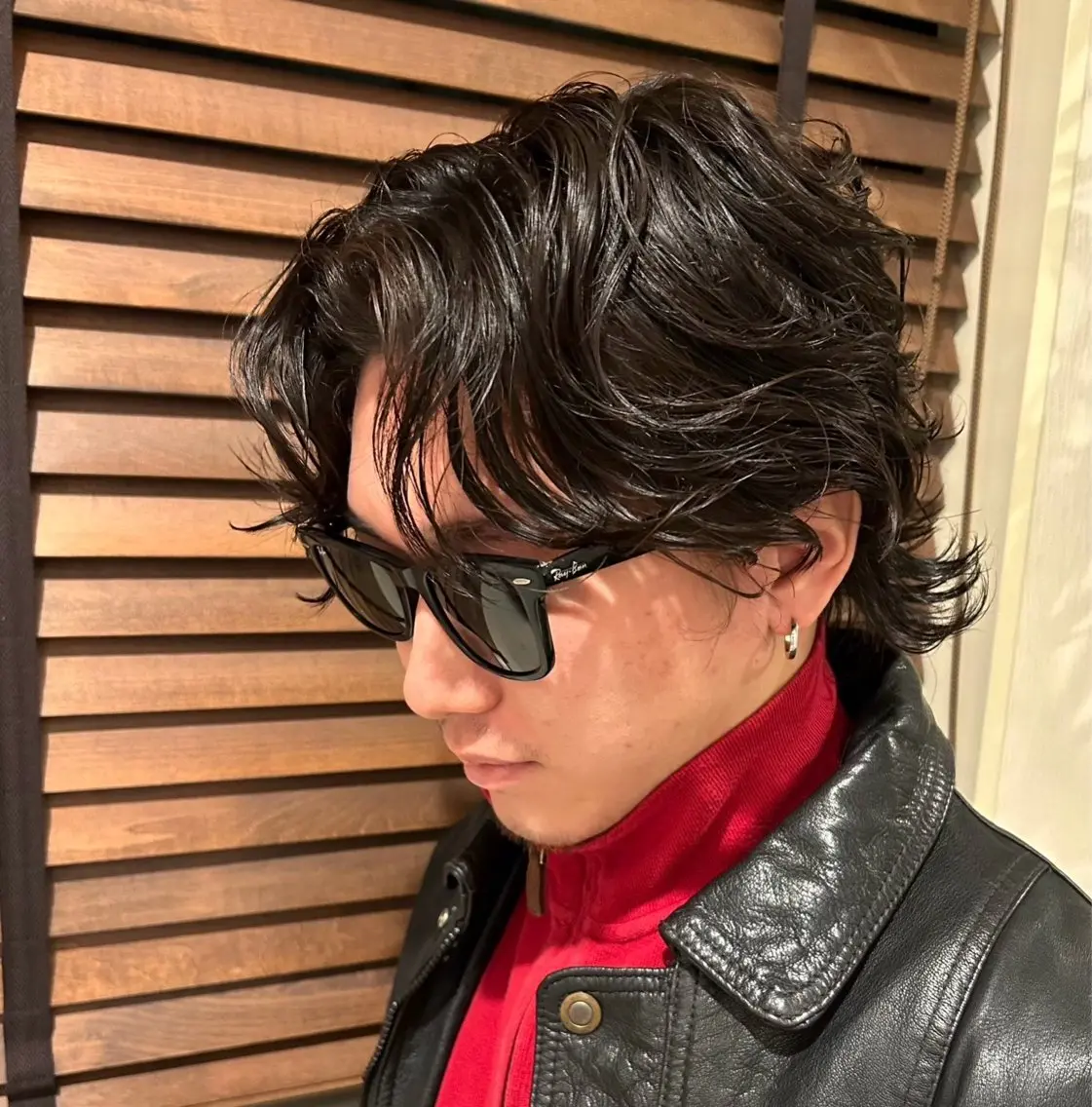 ミディアム パーマ メンズ 榊原 貫太のヘアスタイル