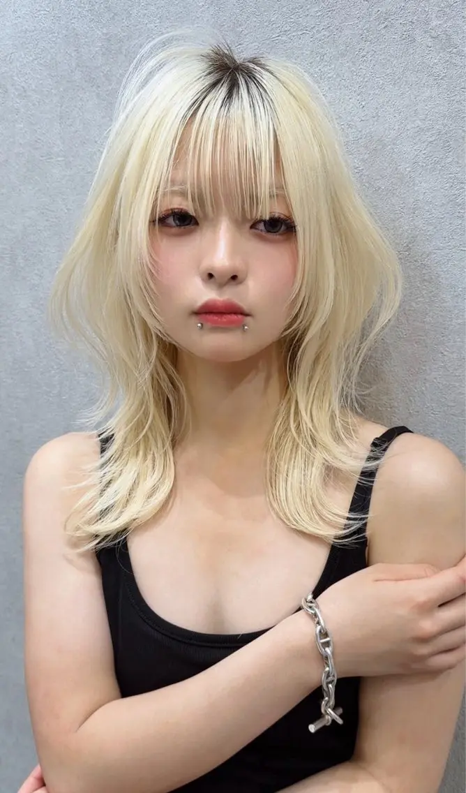 ミディアム カラー ヘアカラー トリートメント レイヤーダブルカラー KYONのヘアスタイル