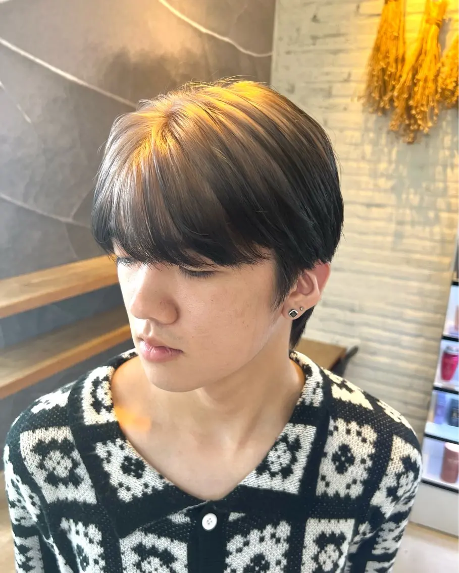 メンズ カット パーマ 池本 勇大のヘアスタイル