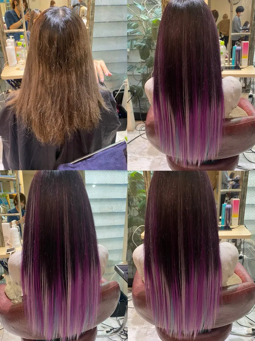 ロング カラー 6Dエクステ 鳥谷ミナトのヘアスタイル