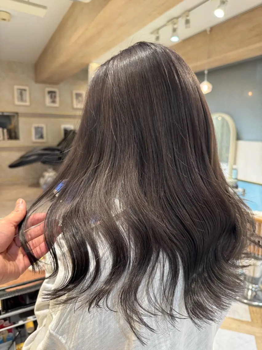 カラー ヘアカラー Ruriブリーチ 酸性ストレートのヘアスタイル