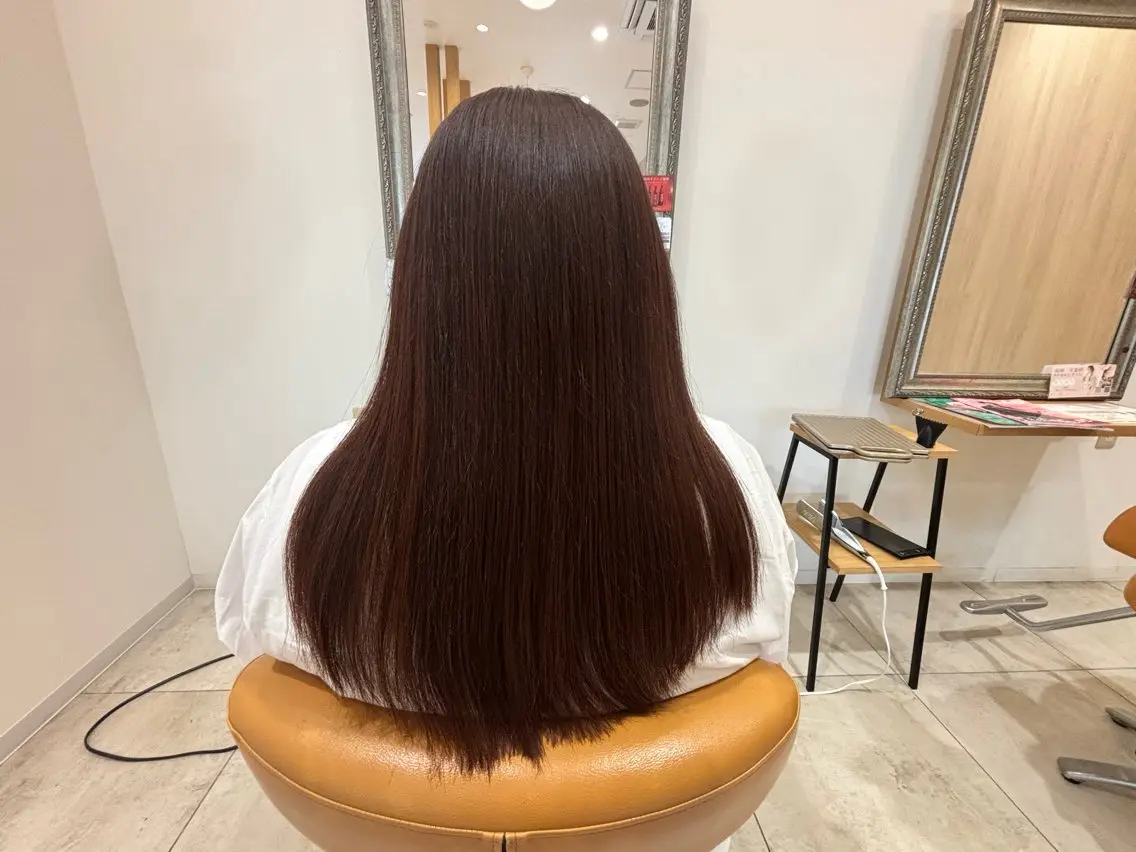 ロング カラー ブラウンカラー トリートメント かわにし ゆきのヘアスタイル