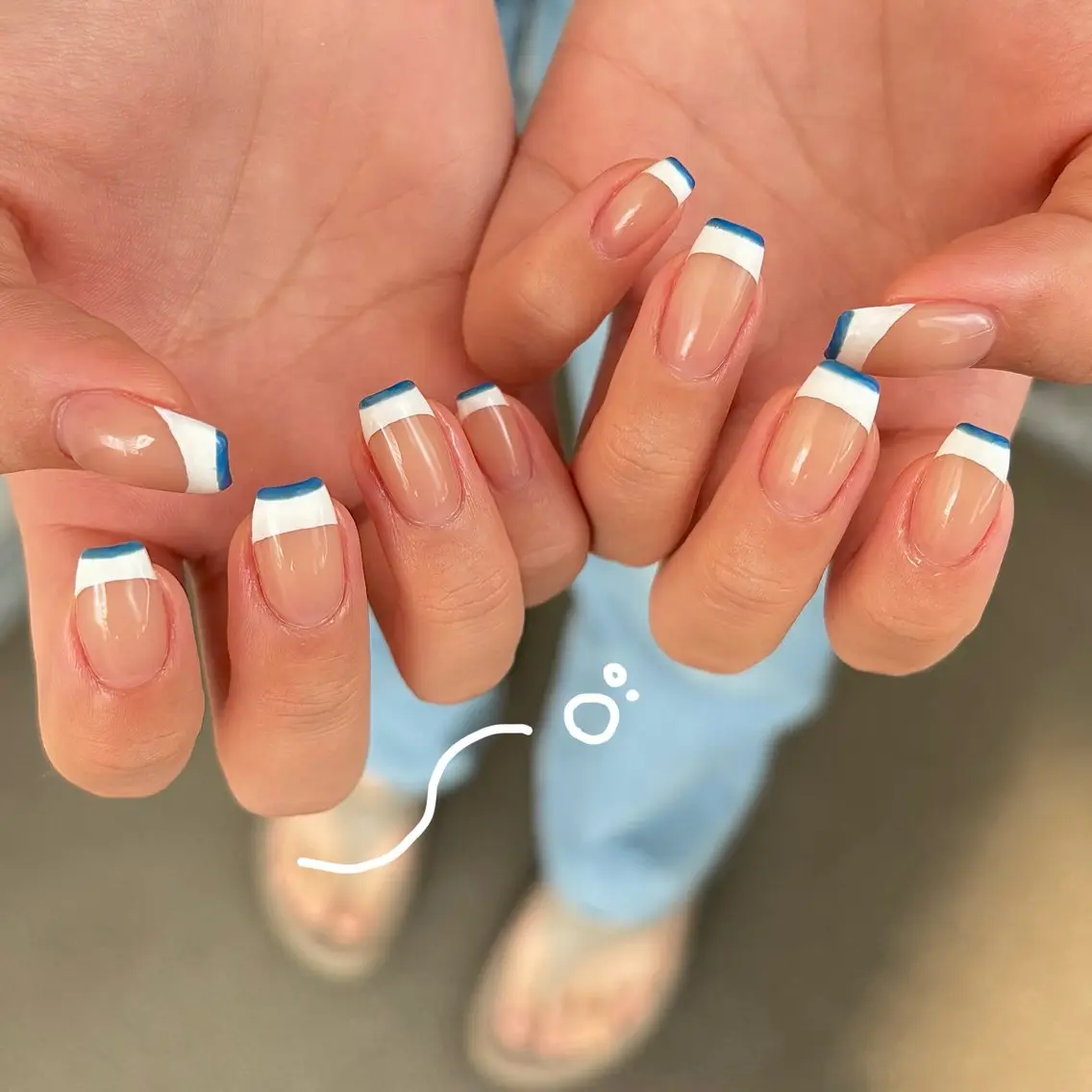 ネイル フレンチネイル ハンドネイル Nailsalon BLOOM🌷 山崎のネイルデザイン