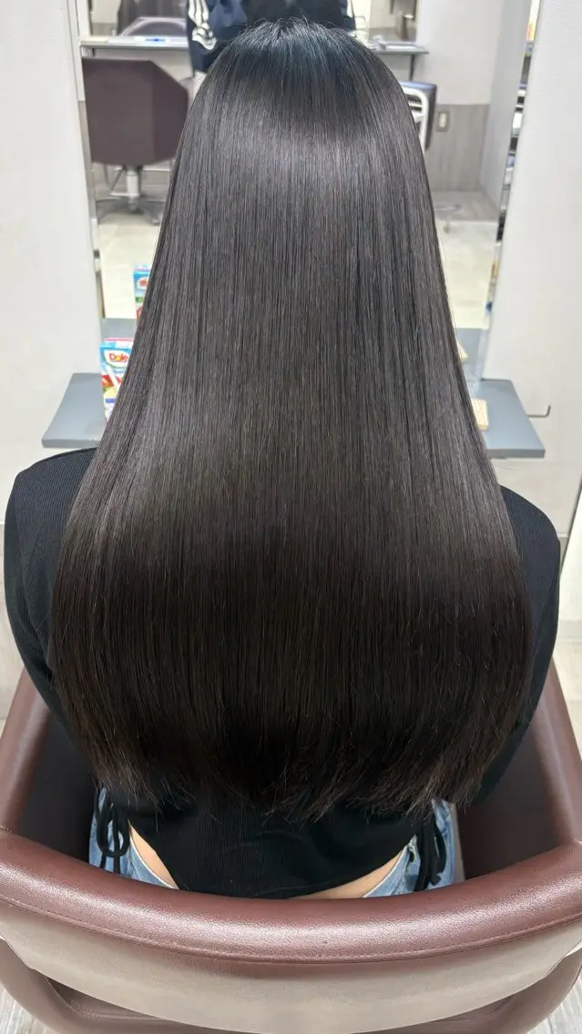ロング カット 縮毛矯正 トリートメント やわらかハイトーン‪ 🎀💭sakuraのヘアスタイル