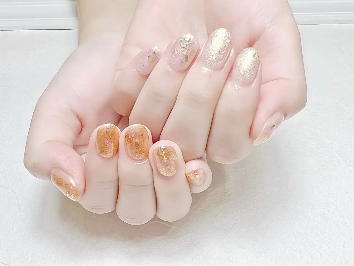 ネイル アートネイル ラメ(グリッター) オフィスネイル ワンカラーネイル rouse nail RISATOのネイルデザイン