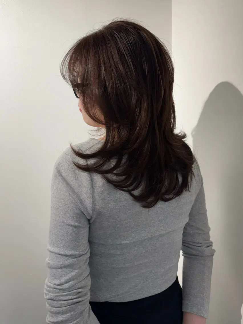 セミロング カラー ヘアアレンジ カット ヘアカラー mina 🌷のヘアスタイル