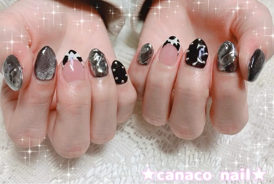 ネイル アートネイル フレンチネイル ジェルネイル マグネットネイル ミラーネイル ハンドネイル ハンドケア ベテランネイル cnc nailのネイルデザイン
