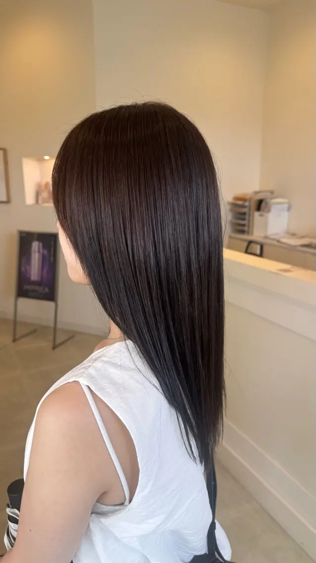 ミディアム カラー ケアカラー 髪質改善 ヘアカラー SARA高吉 華鈴のヘアスタイル