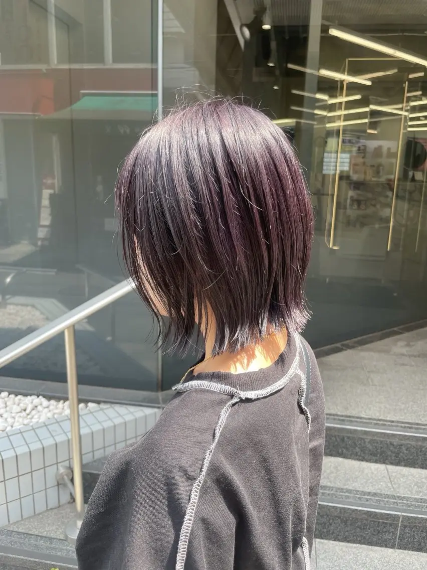 ミディアム カラー ヘアアレンジ ブリーチ カット ヘアカラー トリートメント 【Sweep】おじま のぞみのヘアスタイル