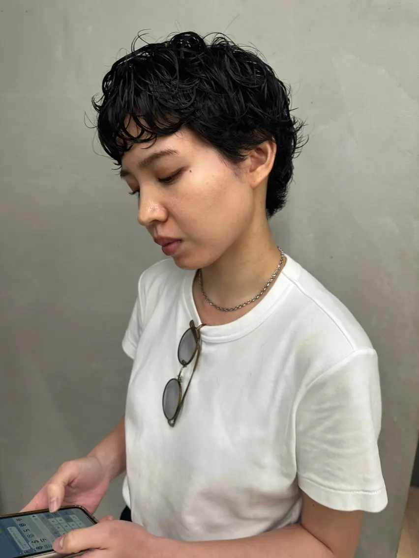 ショート パーマ カット パーマ お悩み解決パーマ hana🩰のヘアスタイル