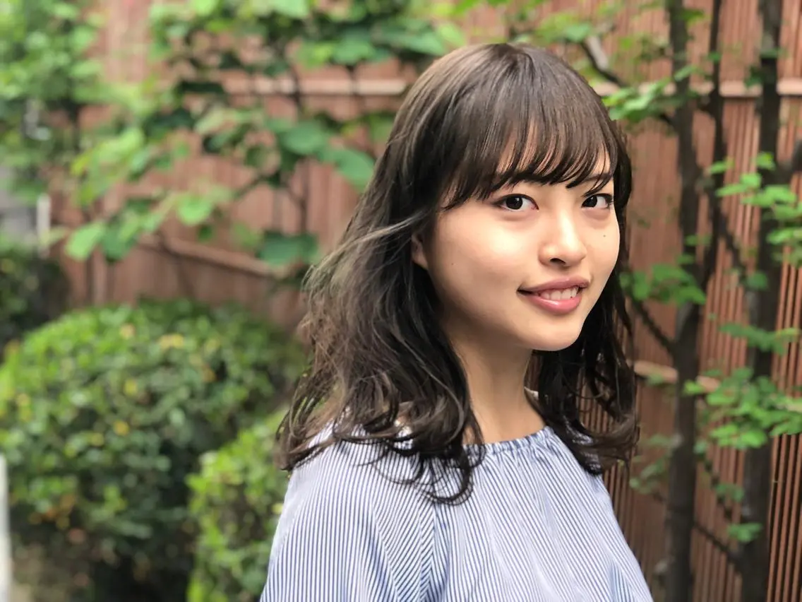 セミロング カラー ヘアカラー トリートメント 及川 祐輔のヘアスタイル