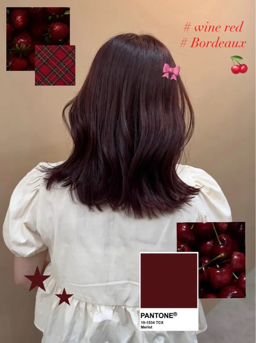 カラー レッドカラー ヘアカラー iwanaga lamのヘアスタイル