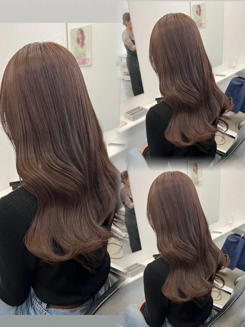 ロング カラー ヘアカラー ParveMix 岡本えりかのヘアスタイル