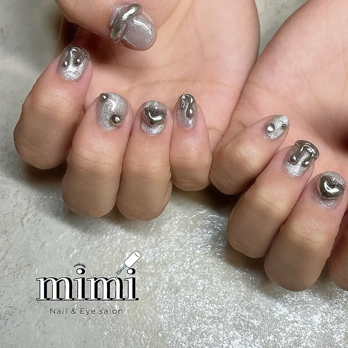 ネイル アートネイル ジェルネイル キラキラネイル マグネットネイル ミラーネイル Ruru nailのネイルデザイン