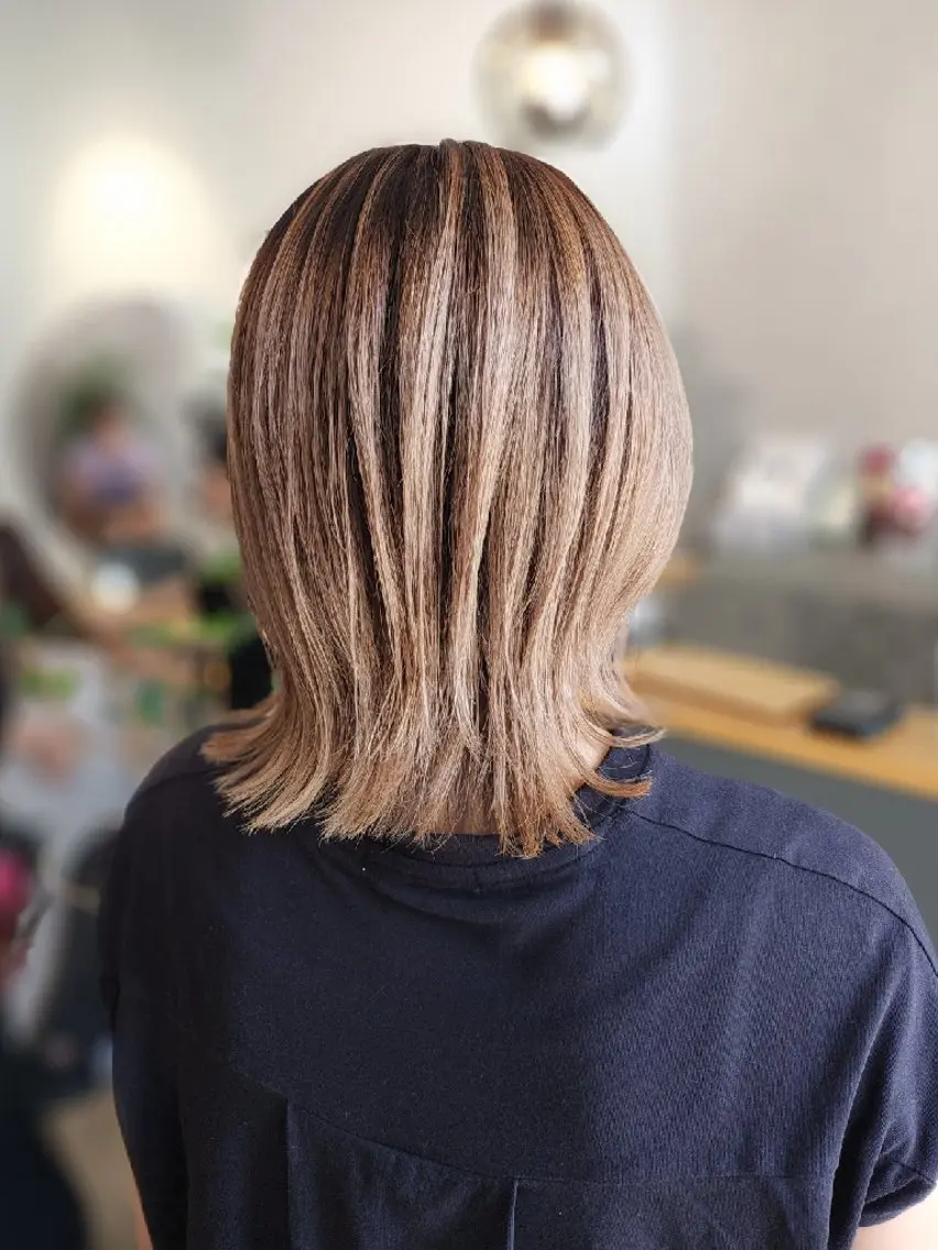 ミディアム カラー ベージュカラー 金田 拓也のヘアスタイル