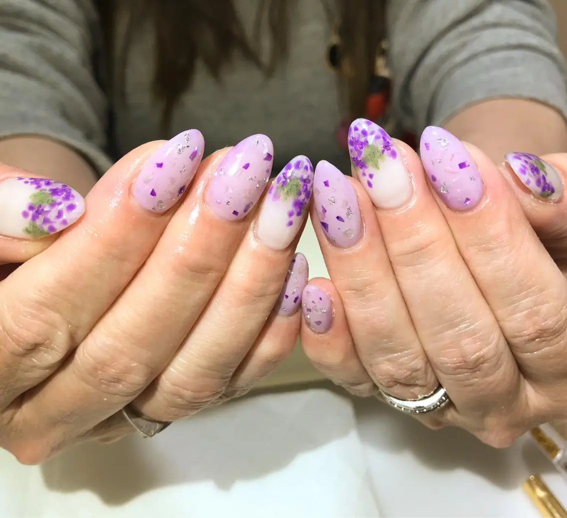 ネイル フットネイル パープル シンプルネイル 春ネイル 夏ネイル nail fufla ♡yamane♡のネイルデザイン