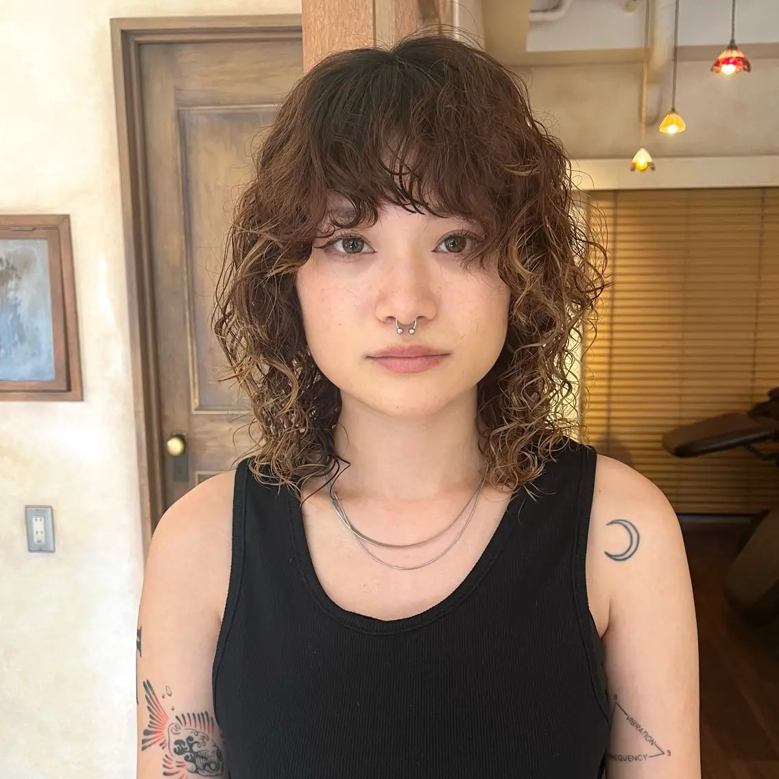ミディアム カラー パーマ ミディアムパーマ ブリーチ カット パーマ 🌿パーマ/ ナチュラル/蒼真🍃のヘアスタイル