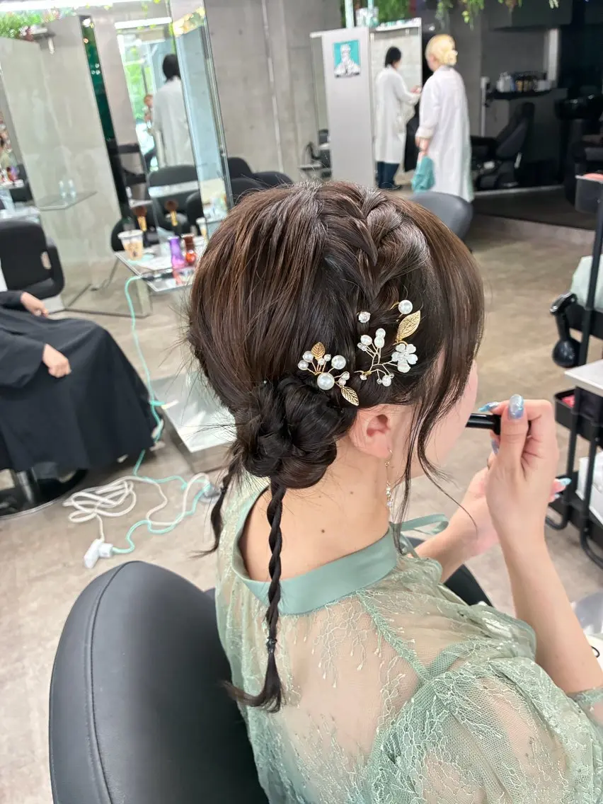 ヘアアレンジ ヘアセット 速水 ゆきののヘアスタイル