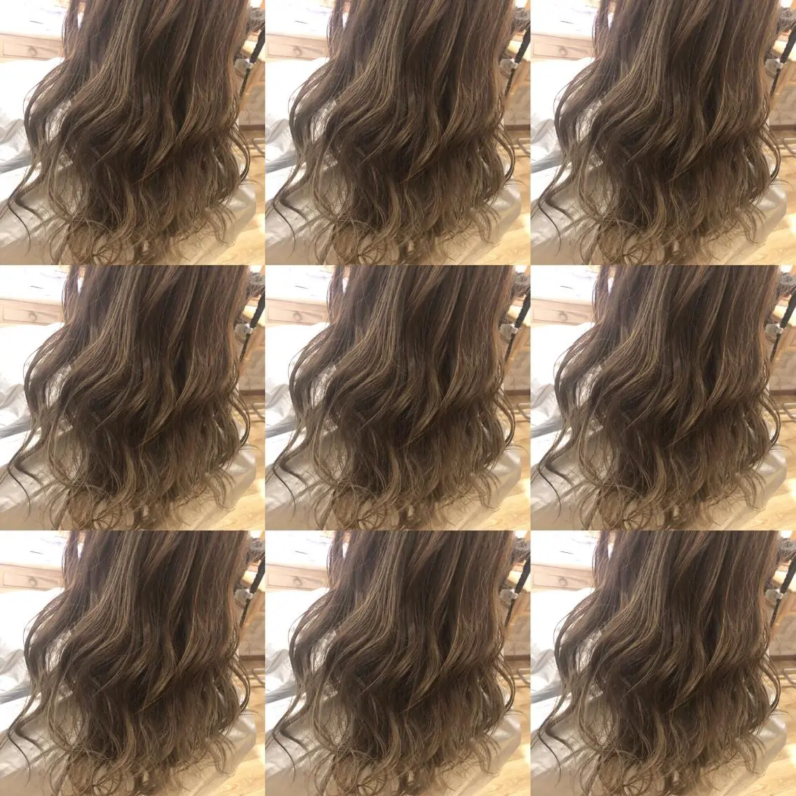 ロング 3Dハイライト ハイライト MOMO KAのヘアスタイル