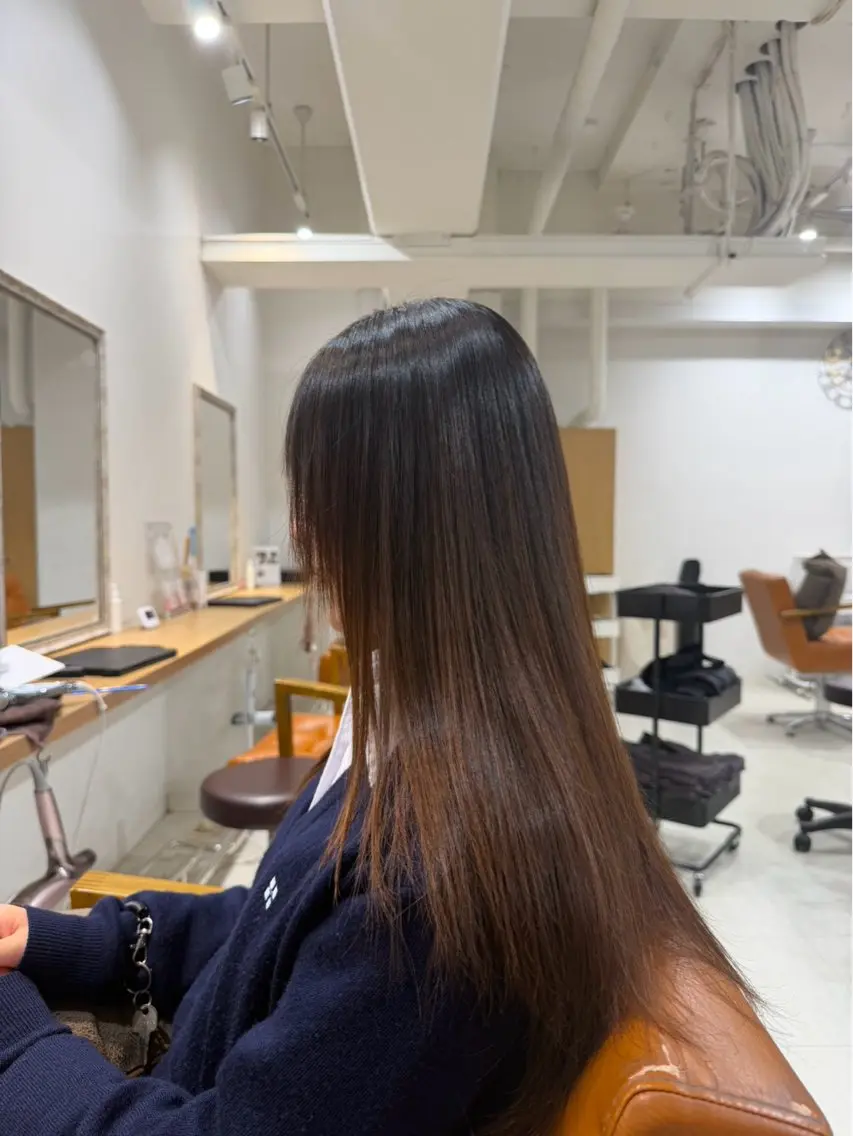 ロング 縮毛矯正 村松 悠斗のヘアスタイル