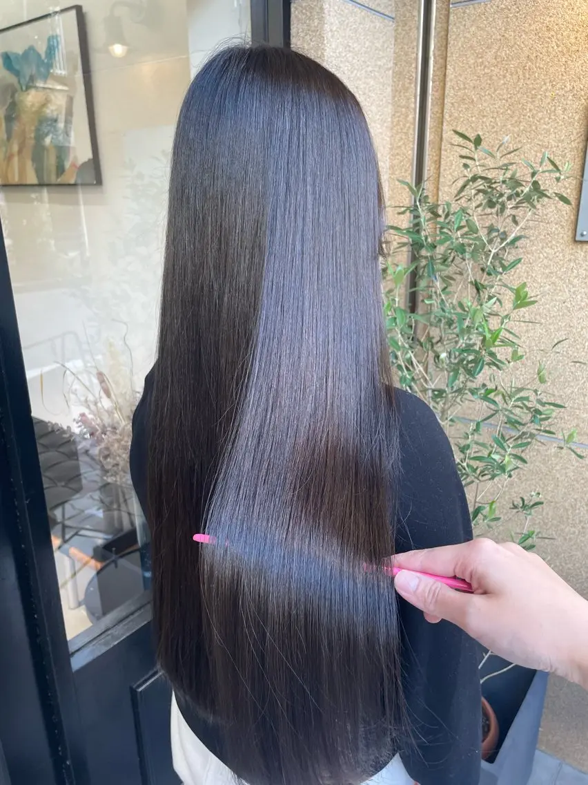 ロング カラー 長谷川 黎のヘアスタイル