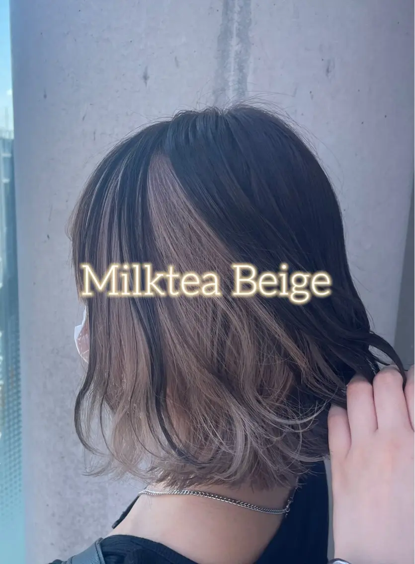 𝗻𝗲𝘄💫イヤリングカラー🍒🥤(イヤリング部分のブリーチ➕オンカラー)ベースを染める場合➕¥4,400の写真