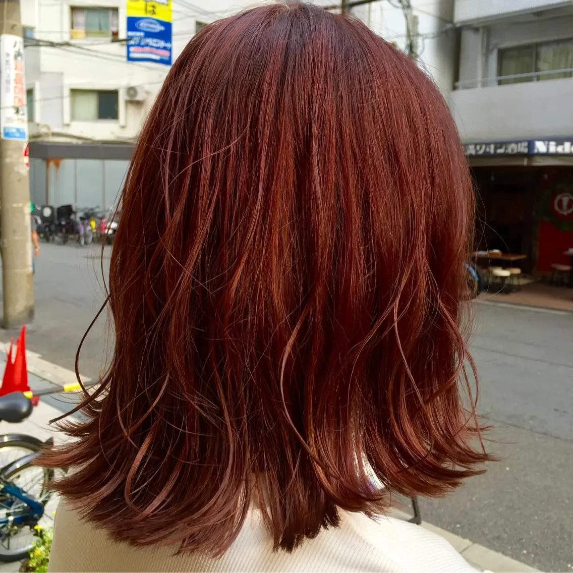 ミディアム 切りっぱなしボブ ボブ 大石 健太のヘアスタイル