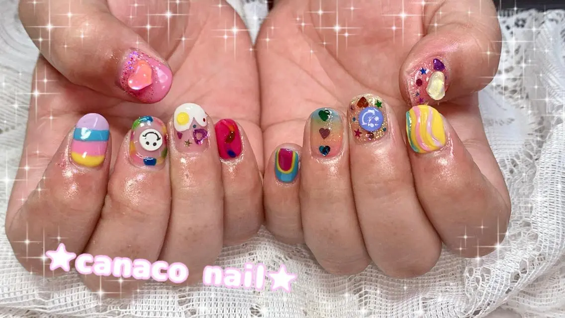 ネイル アートネイル ジェルネイル 韓国ネイル パラジェル ストーンネイル ハンドネイル ハンドケア ベテランネイル cnc  nailのネイルデザイン
