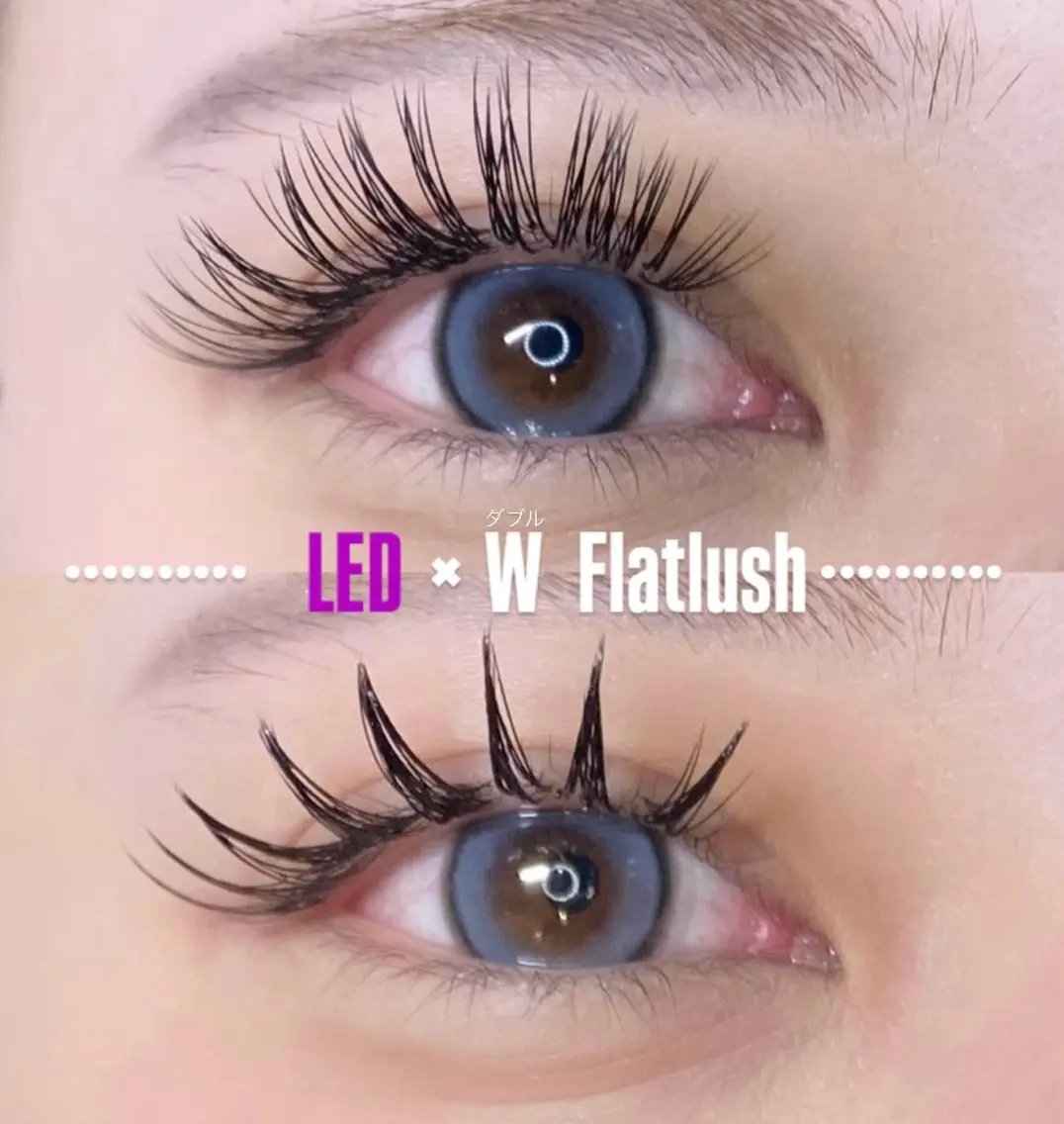 🌈期間限定！🌈💘LED⚡︎Wフラットラッシュ(100束)コーティング仕上げ付き🧡ᩚ💛ᩚの写真