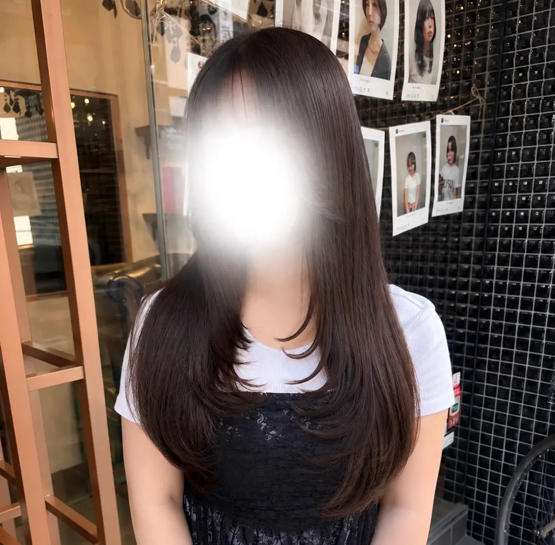 ロング 顔周りカット レイヤーカット カット トリートメント BeBe /スタイリストのヘアスタイル