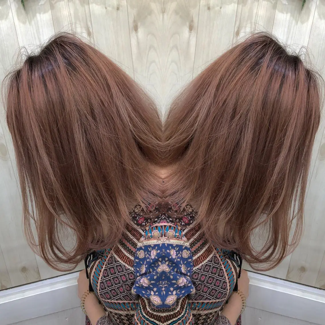 ミディアム レイヤーカット ヘアカラー PSY(サイ)池袋 金田尚久🎨のヘアスタイル