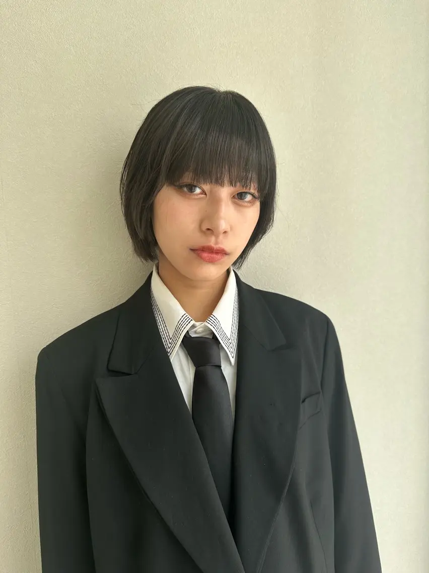 ミディアム 梶原 蔵人のヘアスタイル