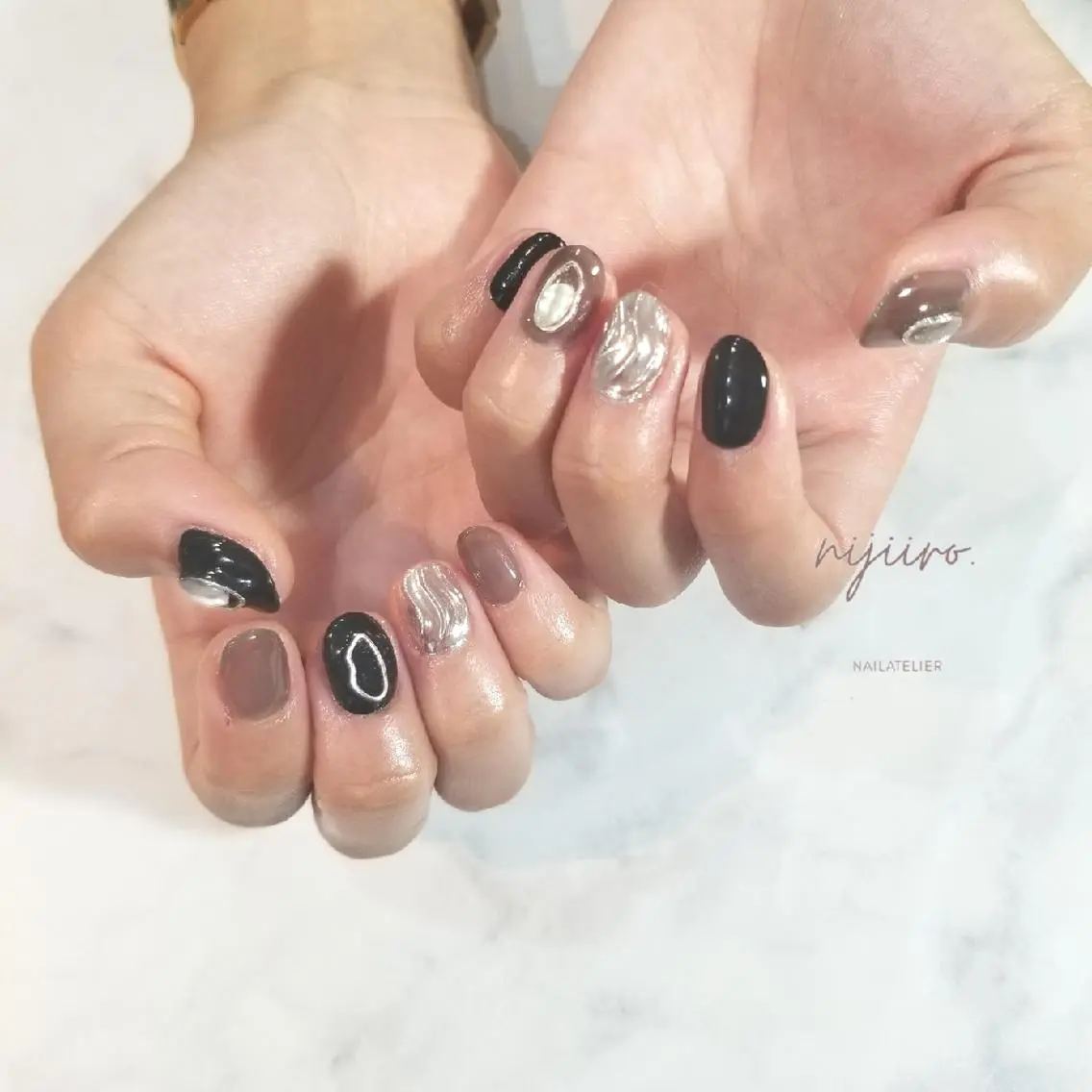 ネイル ニュアンスネイル ハンドネイル nijiiro🌈 サトウのネイルデザイン