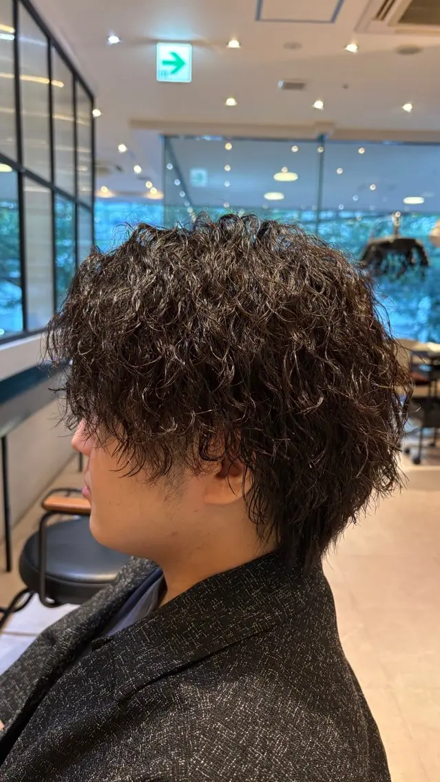 パーマ メンズ メンズパーマ カット パーマ 最安値モデル募集✨️ sayuri🍓のヘアスタイル