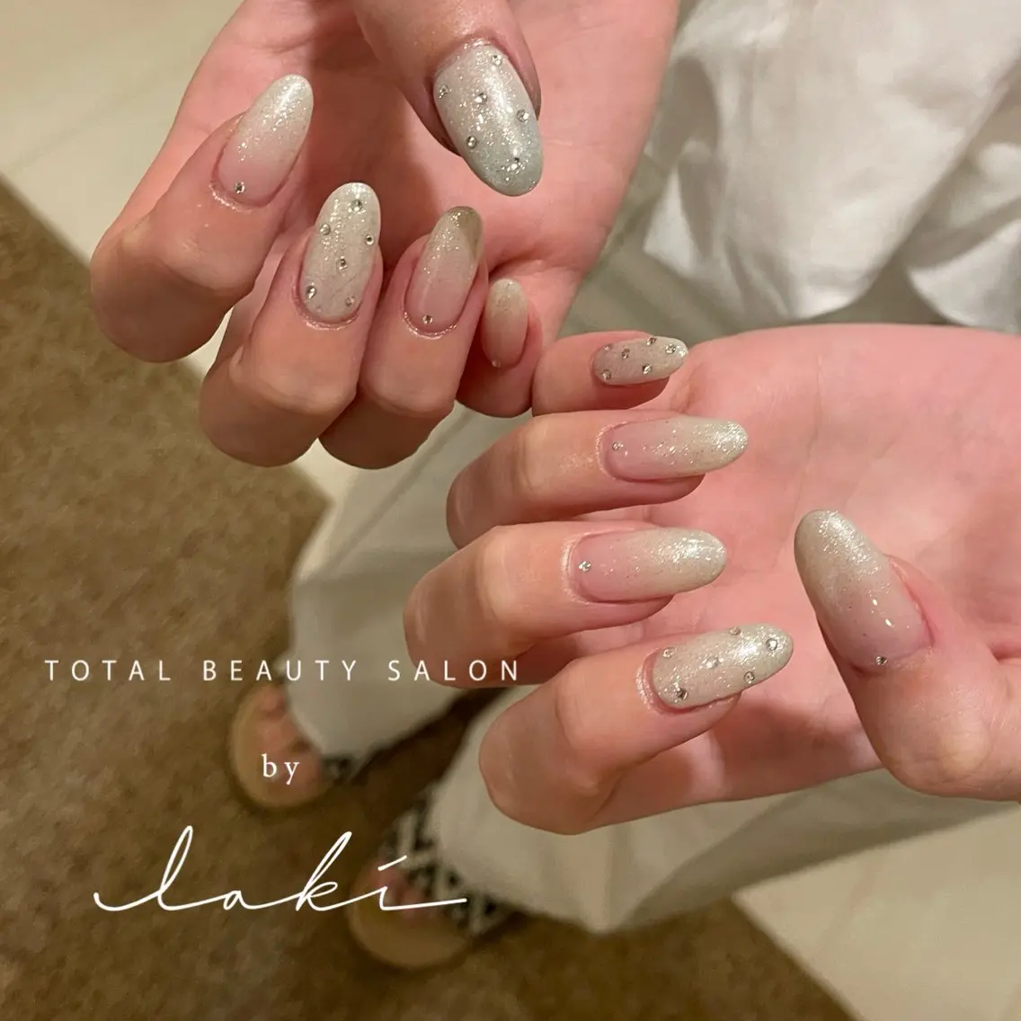ネイル ストーンネイル ハンドネイル bylaki_ haruka(K)のネイルデザイン