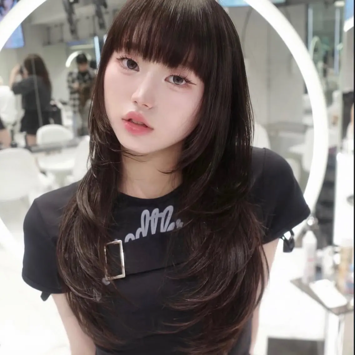 ロング カラー くびれヘア 顔周りカット ハイレイヤー 韓国風ヘア レイヤーカット 🫧Nao/ 大宮ハイレイヤー🫧のヘアスタイル