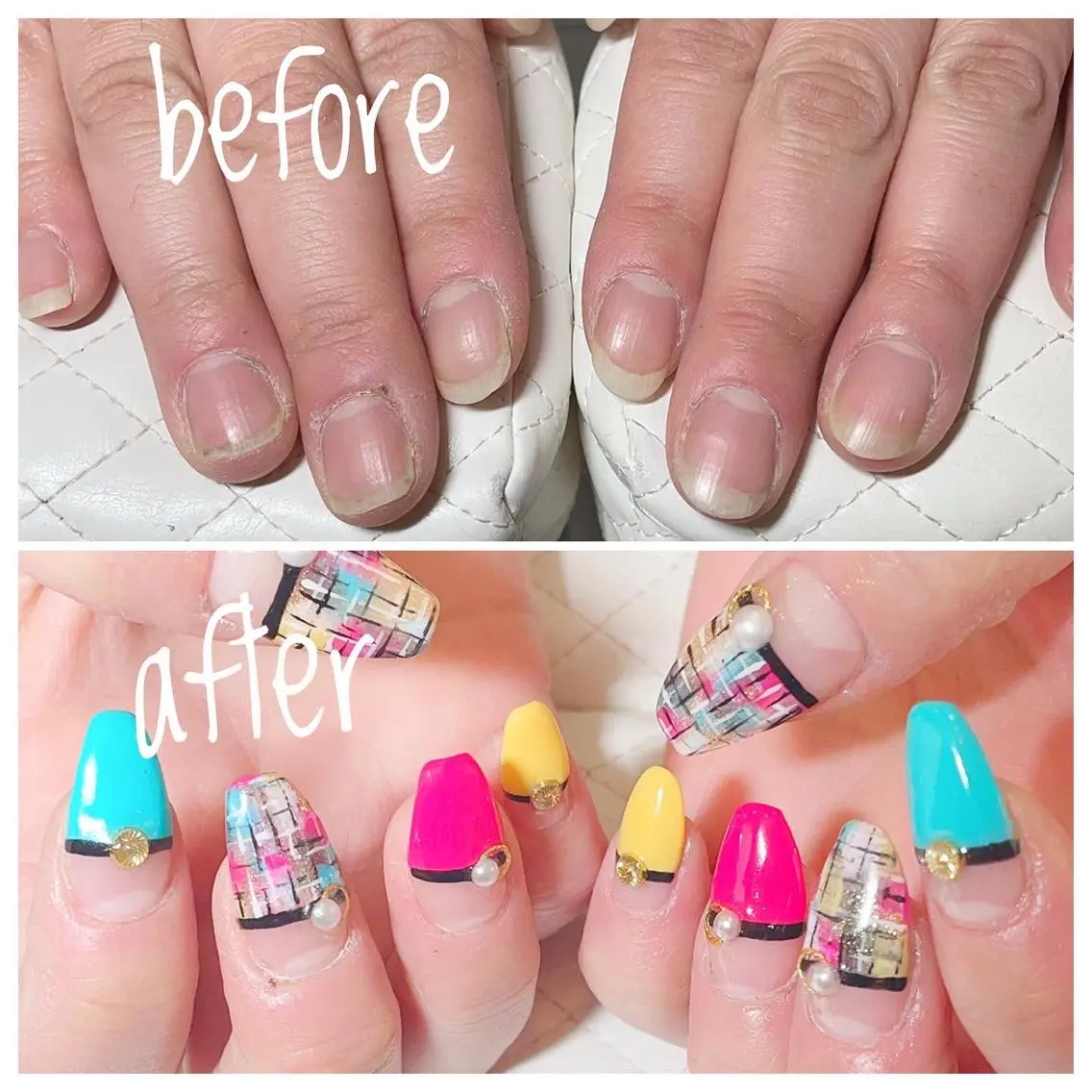ネイル アートネイル 長さ出し フレンチネイル スカルプネイル 春ネイル Nail salon Dejavu 🌿のネイルデザイン
