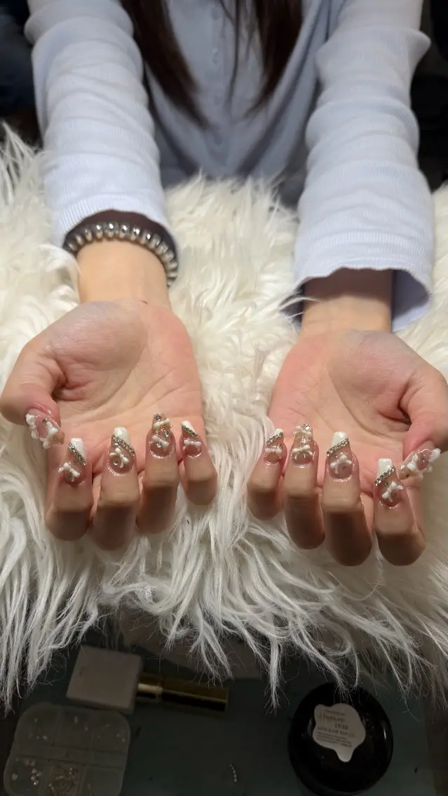 ネイル 長さ出し フレンチネイル グラデーション 韓国ネイル マグネットネイル ハンドネイル VB HEAVEN nailのネイルデザイン