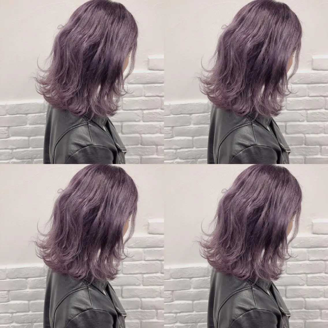 ミディアム カラー 韓国レイヤーカット/ 儚げカラーチナツのヘアスタイル
