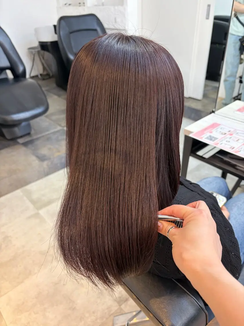 ミディアム カラー 🥀韓国ヘア🥀 宮津真菜のヘアスタイル