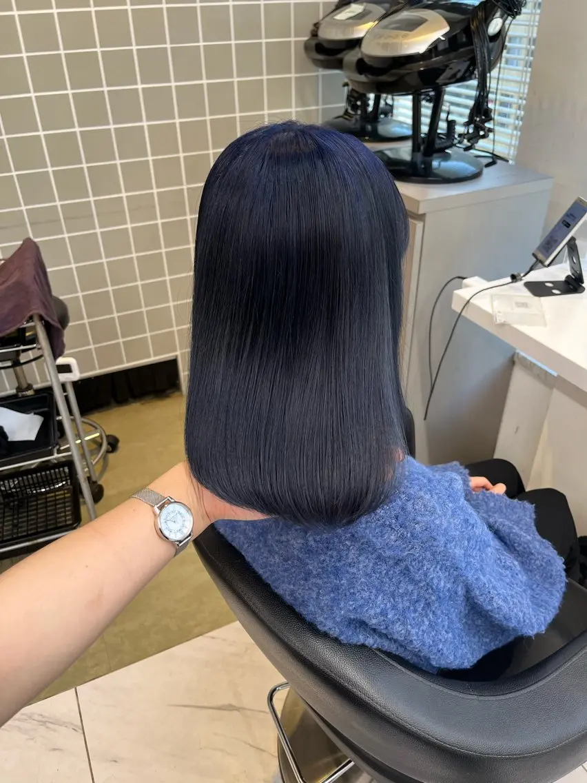 ミディアム ヘアカラー トリートメント ヘッドスパ ヘアセット 寒色/ベージュヘア ブリーチありMiOのヘアスタイル