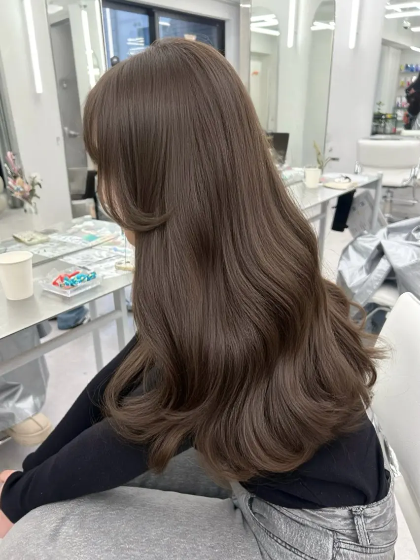 ロング カラー カット ヘアカラー トリートメント 透明感カラー 古山 結季🌙🖤のヘアスタイル